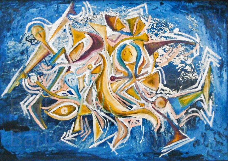 Abstract Musicians Sensation Painting made by Barbara Stamegna