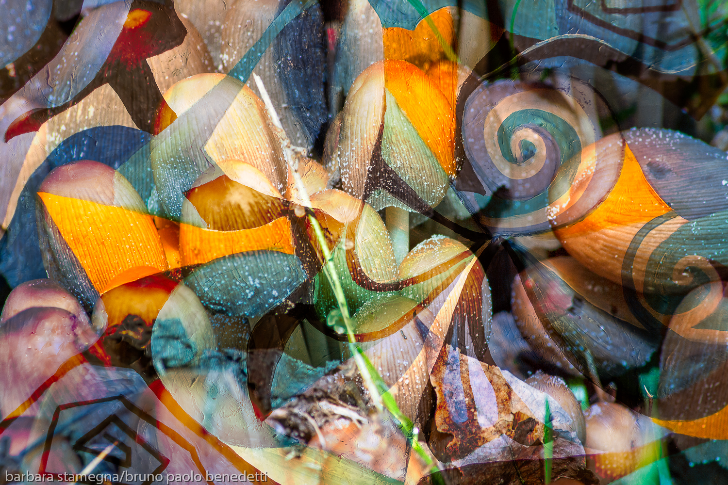 soft tones abstract dynamic image with curls,geometric round shapes and transparencies with mottled texture