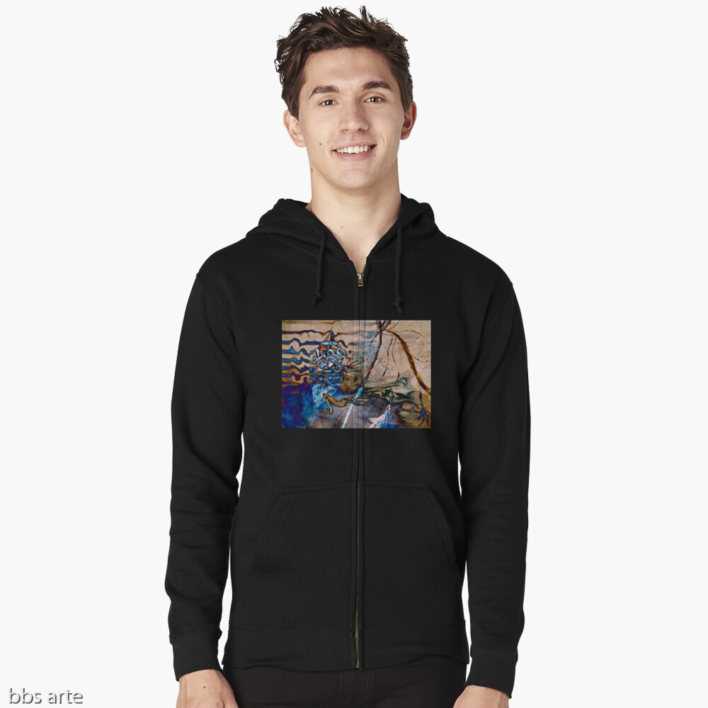 water dream abstraction design Zipped Hoodie
