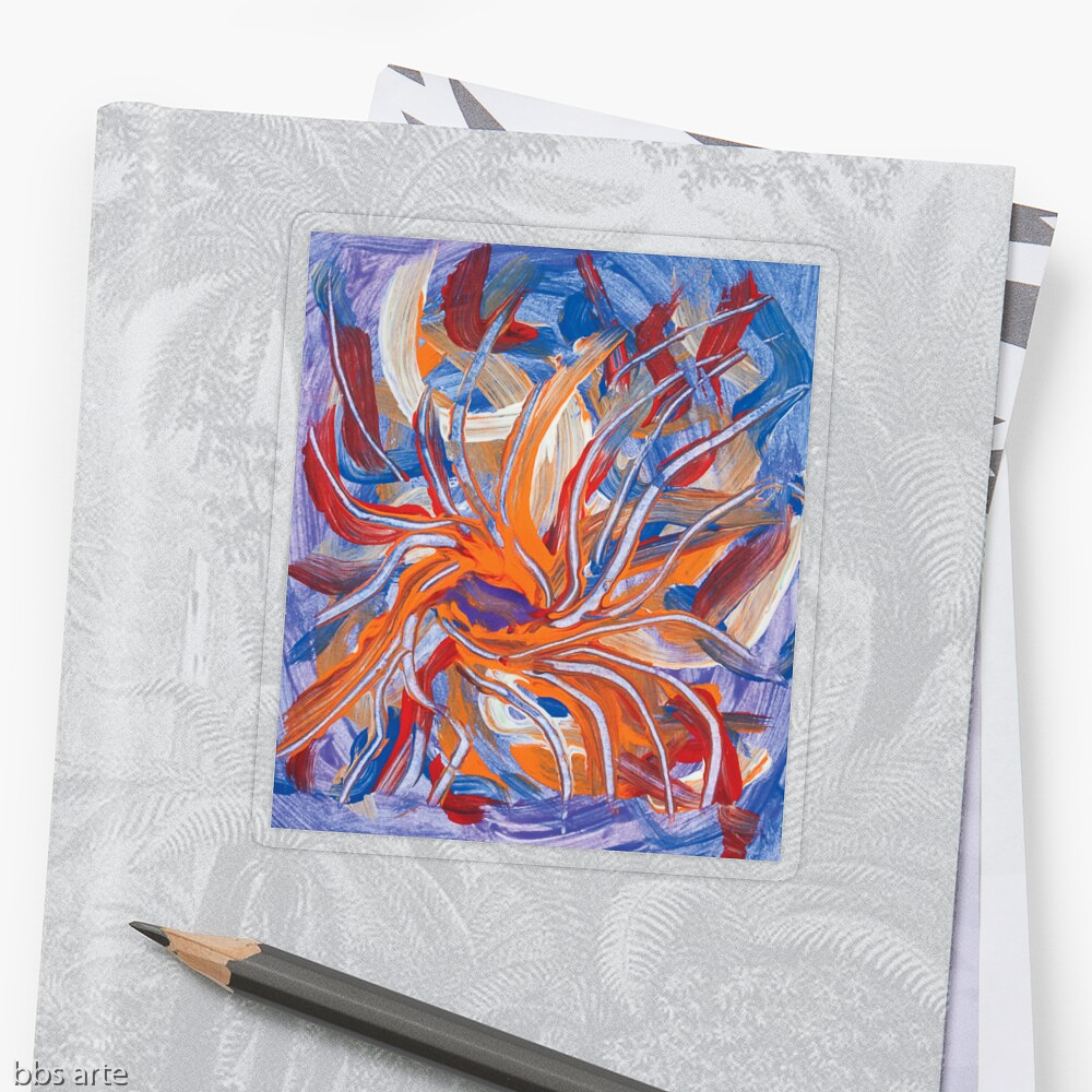 conflluence shape abstraction design sticker