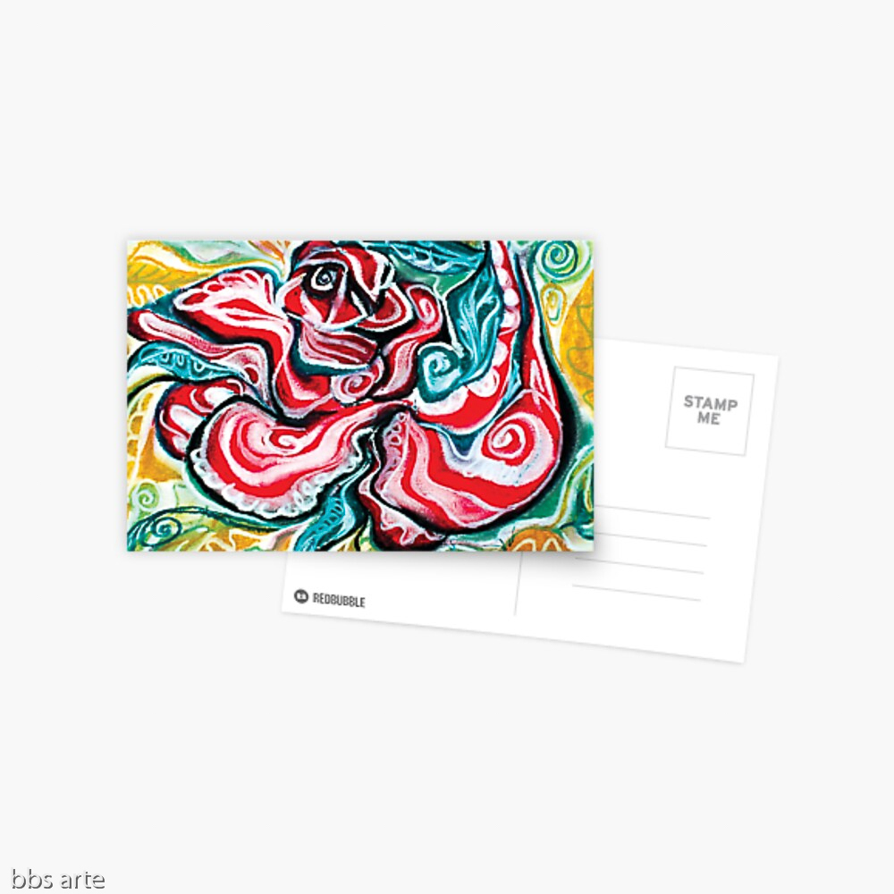 xmas design greeting card with Christmas colors abstract image in tones of red green, white, black and yellow
