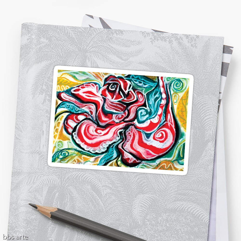 xmas design sticker with Christmas colors abstract image in tones of red green, white, black and yellow