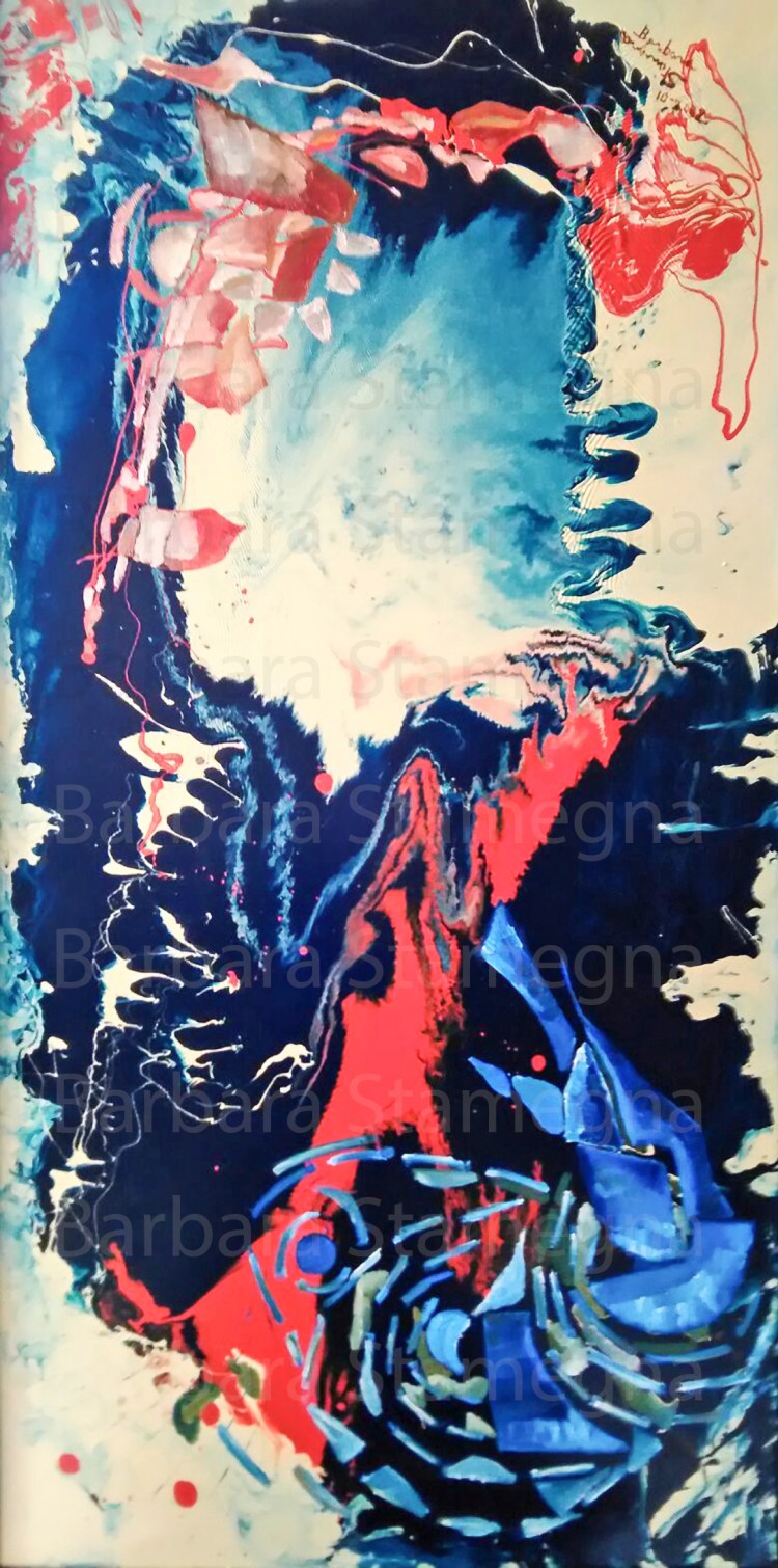 abstract opposites painting created by Barbara Stamegna